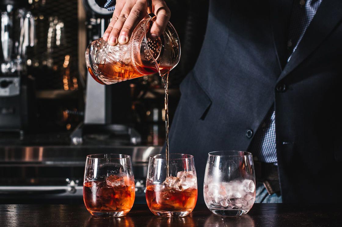 Pouring Negronis - Eastside Bar & Grill